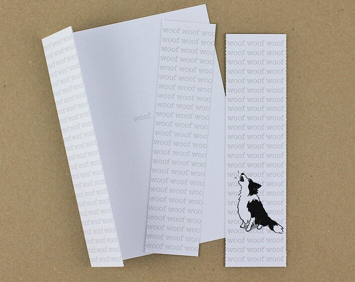 Border Collie Card with Bookmark