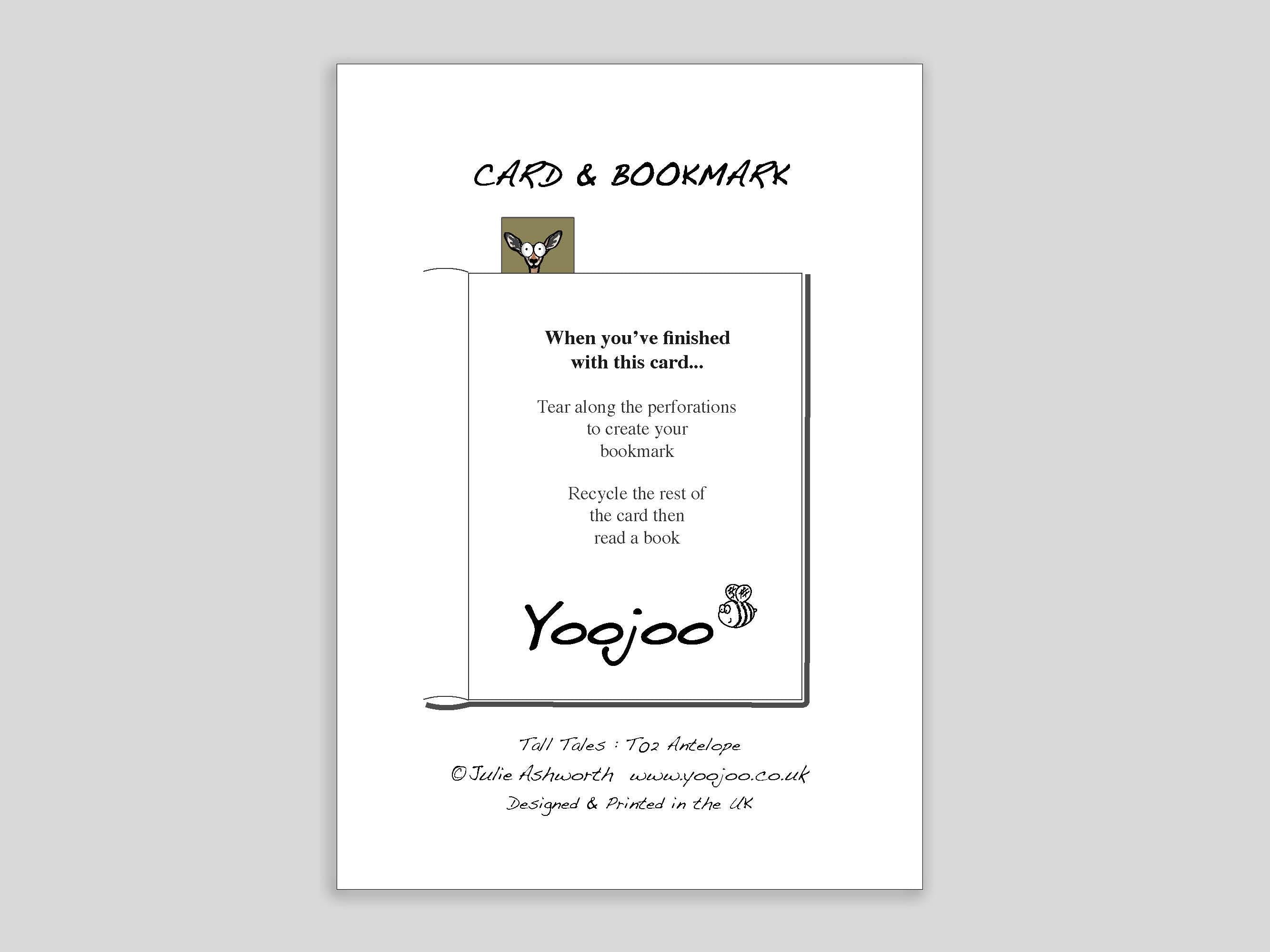 Antelope Card with Bookmark