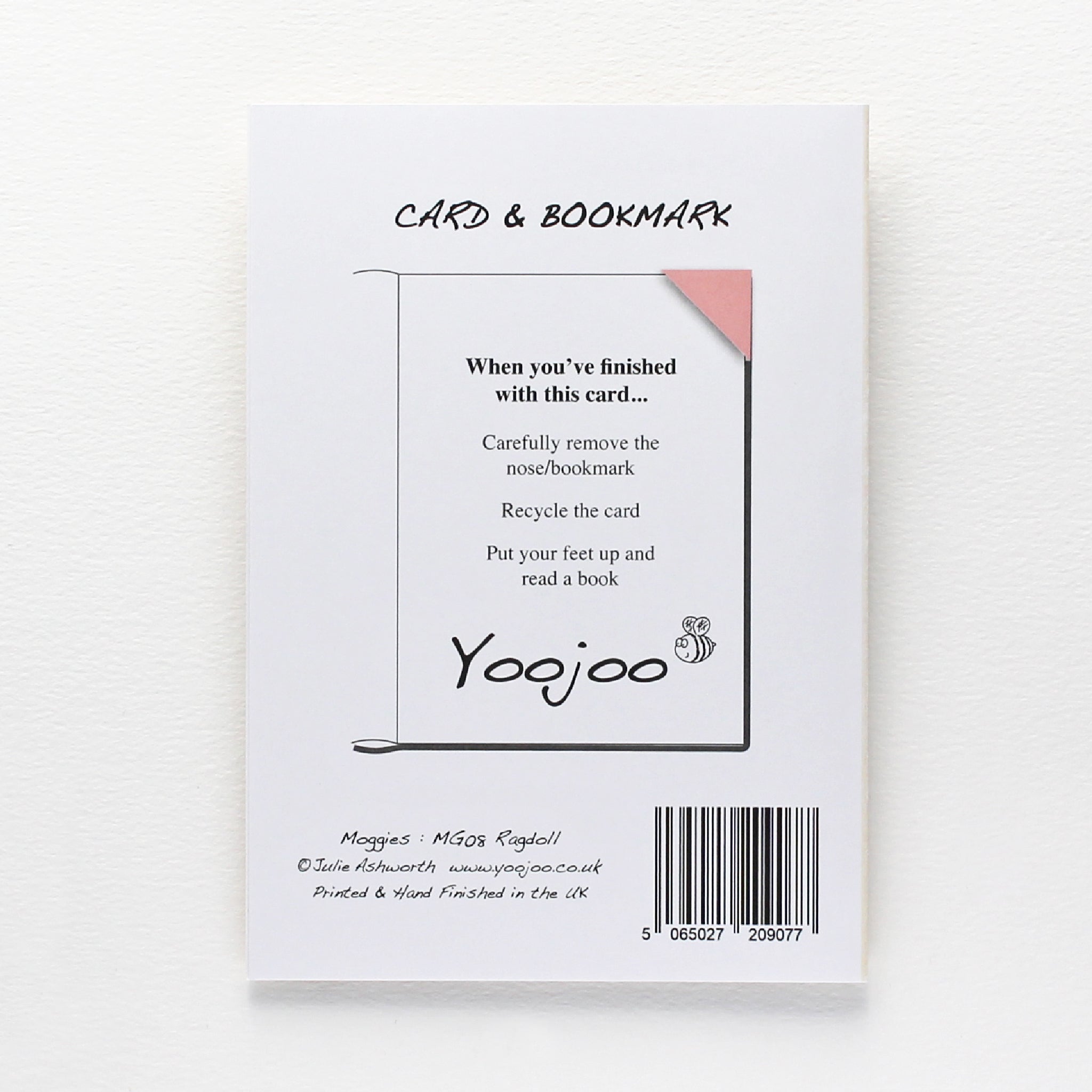 Ragdoll Cat Card with Origami Bookmark
