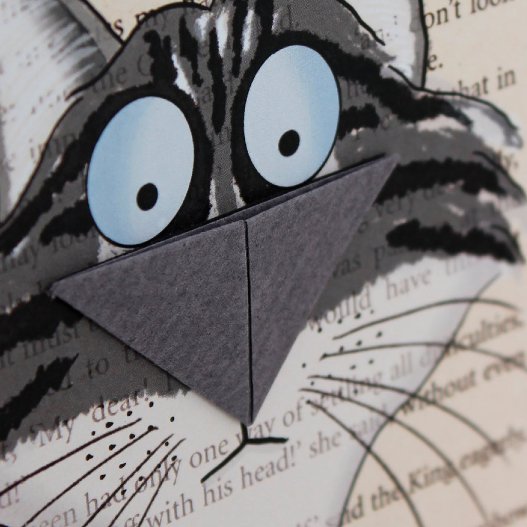 Tabby Cat Card with Origami Bookmark